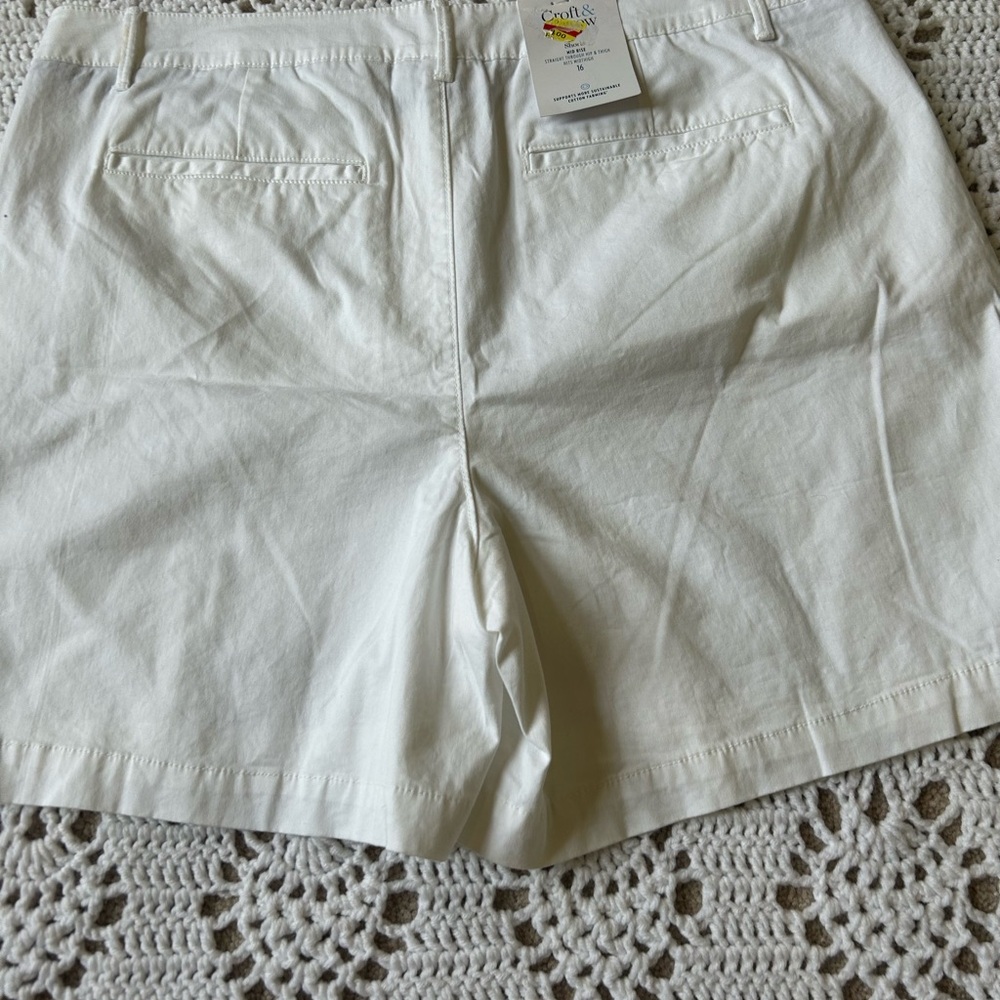 NWT Croft & Barrow Classic Shorts Mid Rise Size 16 White - Picture 3 of 5